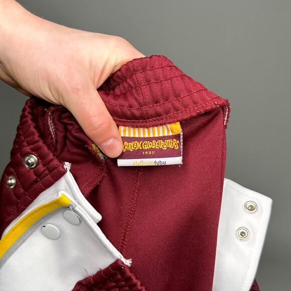 Vintage Y2K Fubu Platinum Breakaway Sweatpants Mens L Maroon Red Globe Trotters - Picture 4 of 4